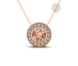 Vogue Crafts and Designs Pvt. Ltd. manufactures Rose Gold Round Pendant at wholesale price.